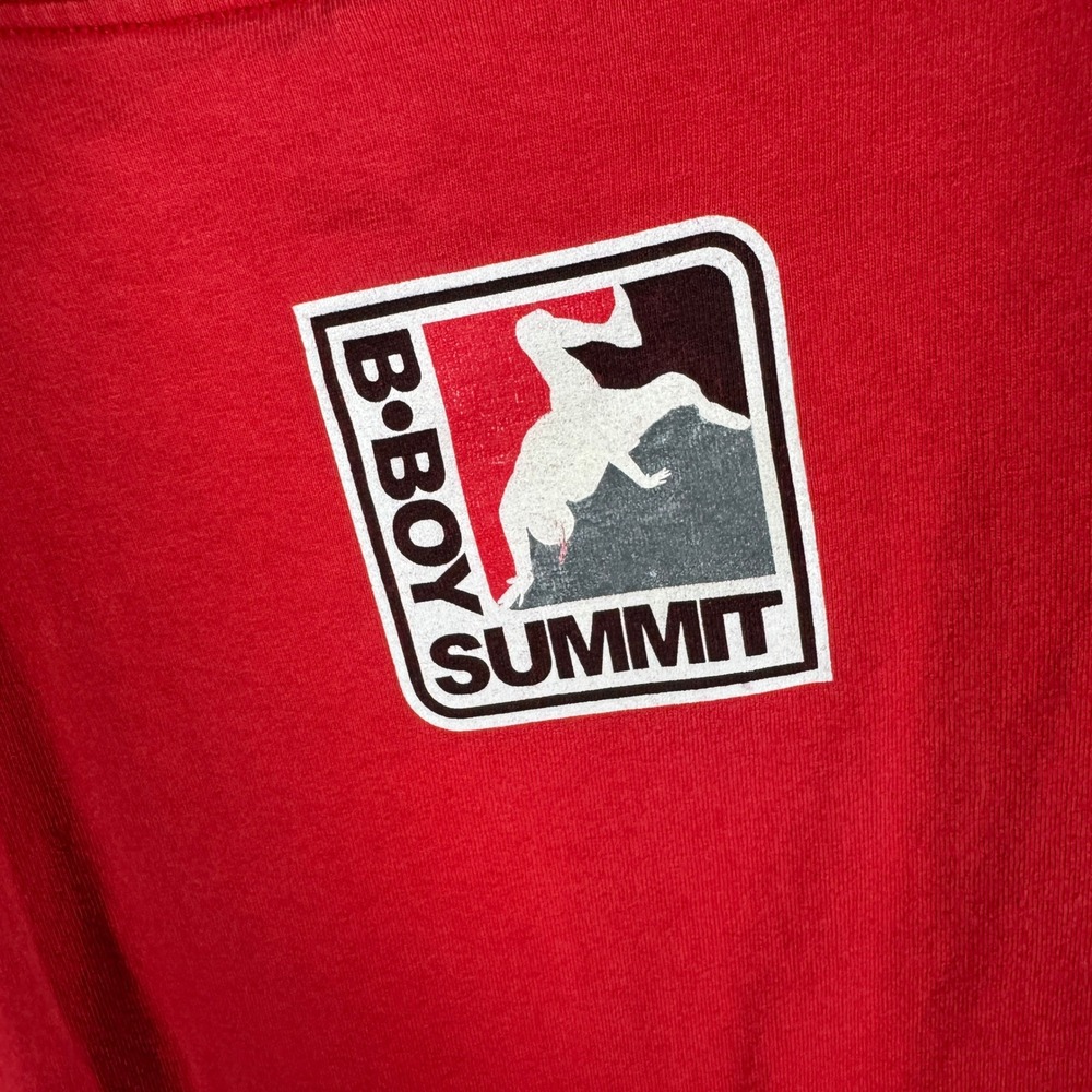Vintage 2003 B-Boy Summit T-Shirt Men XL Red Fruit of the Loom Lofteez Y2K 2000s - Picture 9 of 10